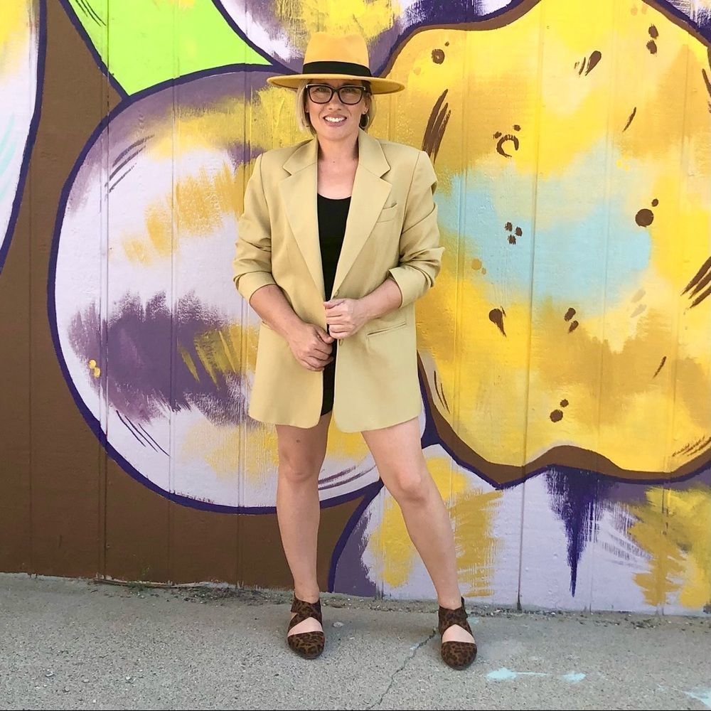 Jonathan Michael Tan Beige Vintage Blazer Gem